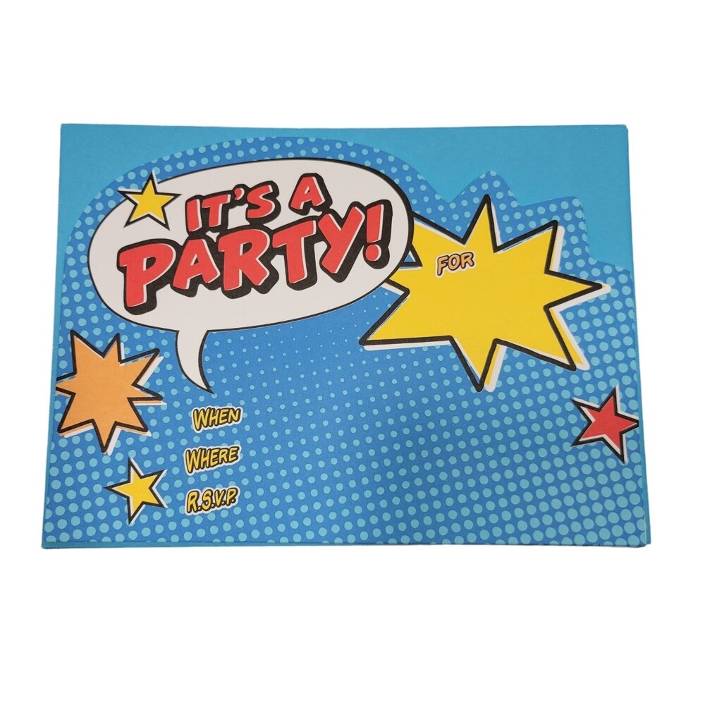 Carlton Retro Style Party Invitations 12 Invitations and 11 Envelopes